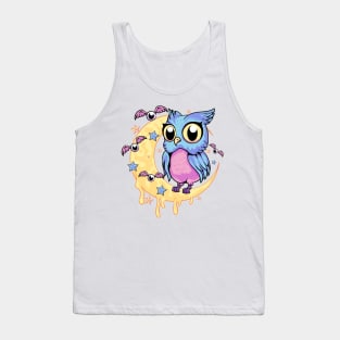 Pastel Goth Owl Tank Top